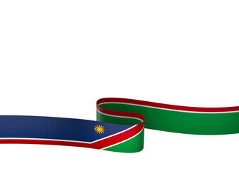 Namibia flag element design national independence day banner ribbon png
 - obrazy, fototapety, plakaty