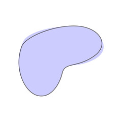 purple color blob with circle blob