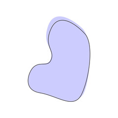 purple color blob with circle blob