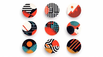 vector abstract badges collection   
