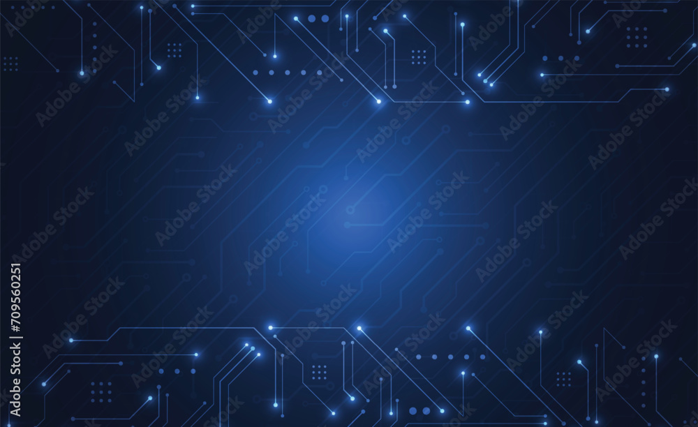 Poster abstract digital background with technology circuit board texture. electronic motherboard illustrati