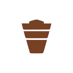 vector element pot with decoration vector