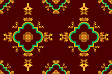Luxury Victoria oriental traditional seamless pattern. Native luxuries pattern style design for interior, wallpaper, printing, element, decoration, background, border, embroidery, ornament, fabric 