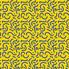 Vector different hand drawn doodle elements pattern abstract seamless background