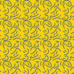 Vector different hand drawn doodle elements pattern abstract seamless background