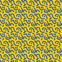 Vector different hand drawn doodle elements pattern abstract seamless background