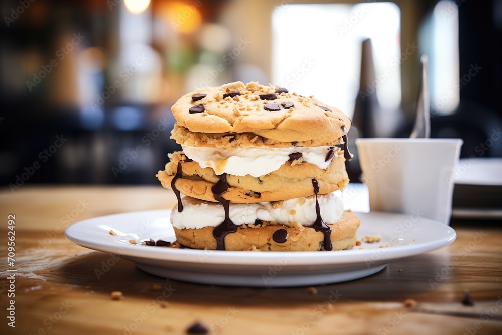 Poster cookie sandwich with cream filling