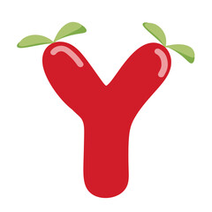 Carrot alphabet letter Y