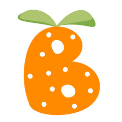 Carrot alphabet letter B