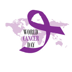  World Cancer Day Imagery for Strength and Awareness, Poster banner icon or logo with vector illustration.
