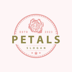 Rose logo design inspiration garden plant nature temple illustration rose flower vector silhouette