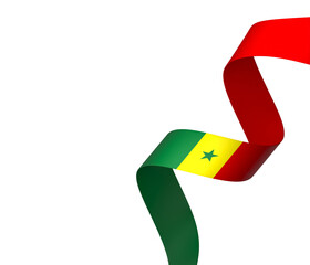Senegal flag element design national independence day banner ribbon png
