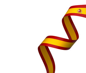 Spain flag element design national independence day banner ribbon png
 - obrazy, fototapety, plakaty
