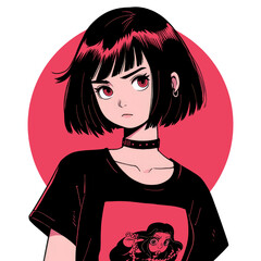 Youthful character print for your shirt