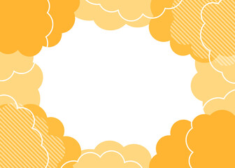 モコモコ背景　オレンジ
