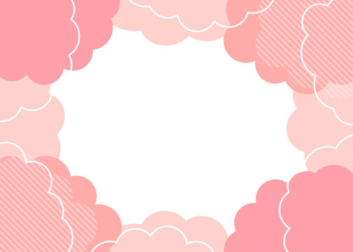 モコモコ背景　ピンク