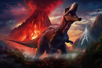 The extinction of the dinosaurs, due to the eruption of Mount Merapi and the release of hot lava
