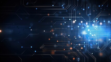 Naklejka premium blue eye cyber security concept background,circuit board future technology, abstract high speed digital internet