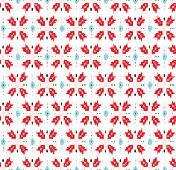 seamless pattern with red hearts