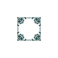 border corners in green border