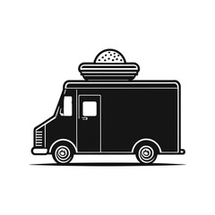 Vector hand drawn food truck