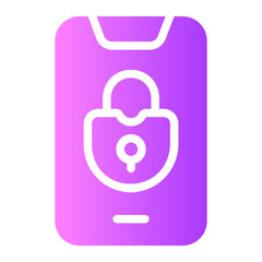 mobile security Gradient icon