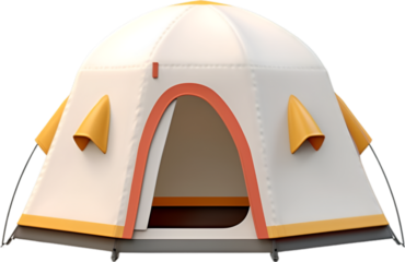 camping tent 3d icon render icon isolated on white.