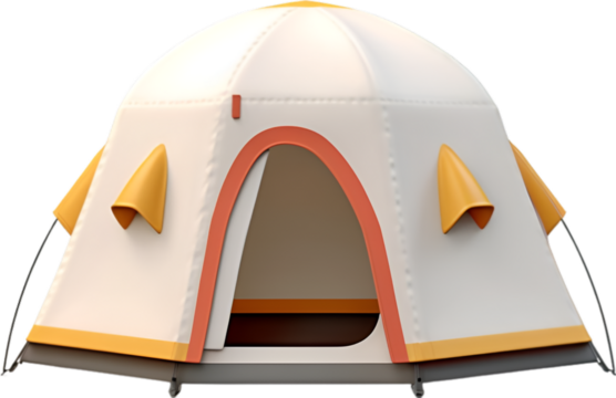 camping tent 3d icon render icon isolated on white.