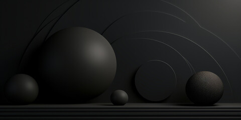  futuristic science background, Simple black gradient background for product abstract .