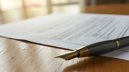 Secure Your Dream Home with a Mortgage Loan Agreement: Real Estate Finance on a Polished Wooden Table