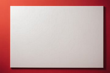 A blank white canvas against a full red background - Mockup