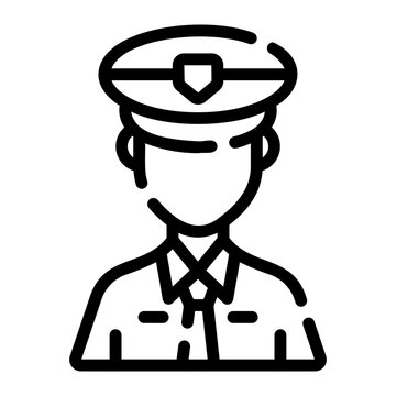 police officer icon black outline clip art preview