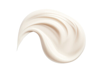 cosmetic smears cream texture on transparent background