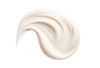 cosmetic smears cream texture on transparent background