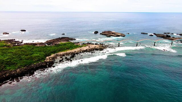 Sanxiantai Recreation Area near the town of Chenggong , located at Taitung, eastern Taiwan