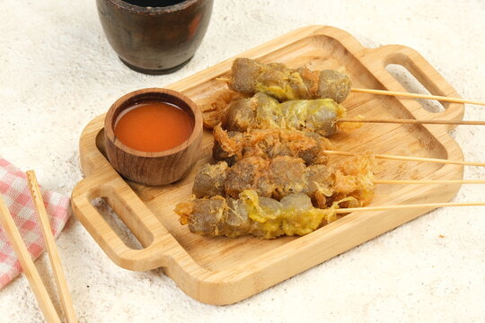 Cilor  is Tapioca Balls Wraped with Egg and Deep Fried, traditional Indonesian street food