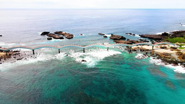 Sanxiantai Recreation Area near the town of Chenggong , located at Taitung, eastern Taiwan