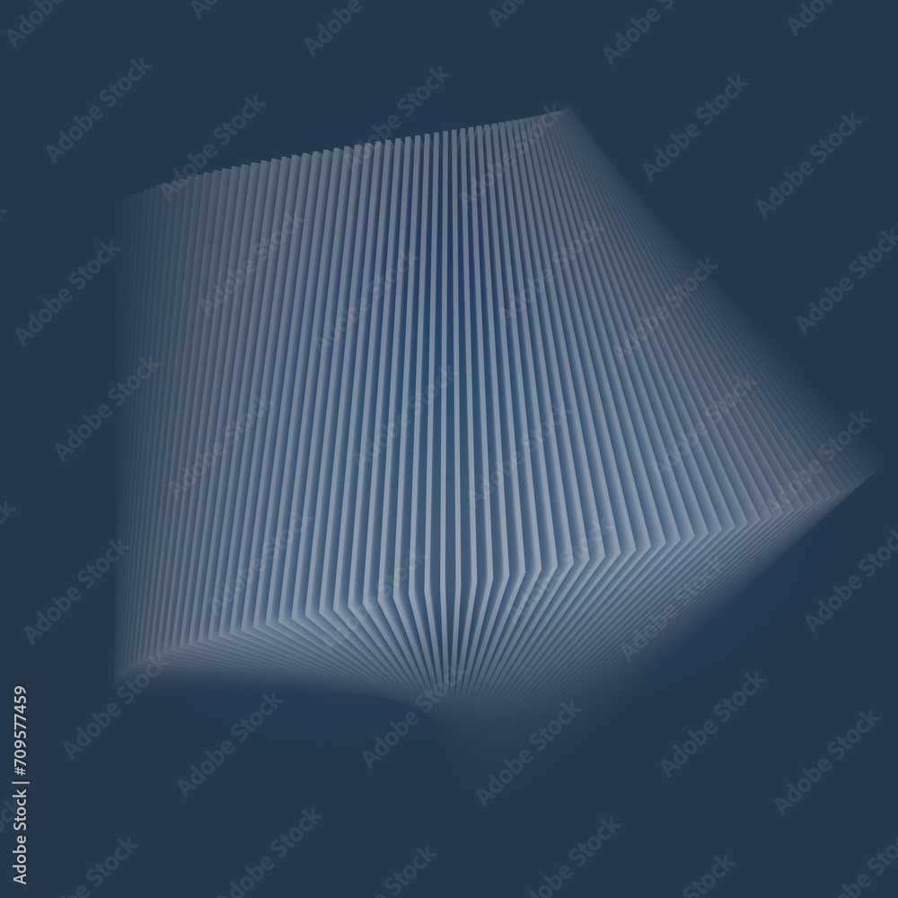 Fototapete Geometric background with a pattern of lines and shapes. 3d rendering digital illustration