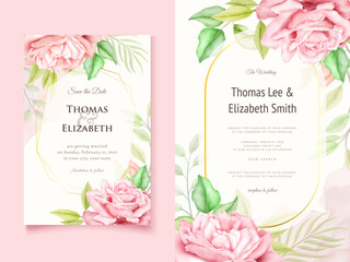 Elegant Floral Wedding Invitation Cards