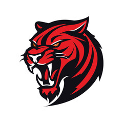 Free vector tiger mascot illustrations logo design