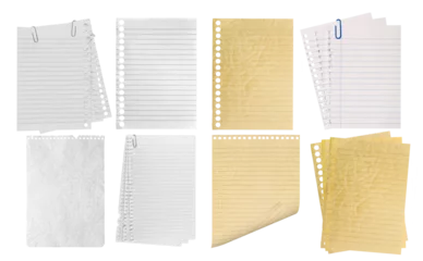 Foto op Canvas a colection paper page notebook and notebook isolated on the png background © vovan