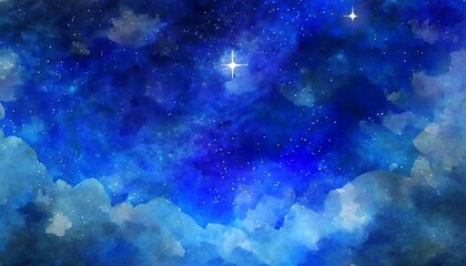stars in the night sky illustration crescent moon