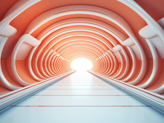 Futuristic tunnel - 3d rendering