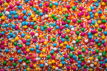Fototapeta na wymiar Background of colorful sprinkles, jimmies