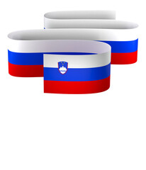 Slovenia flag element design national independence day banner ribbon png  © MohamadAziz