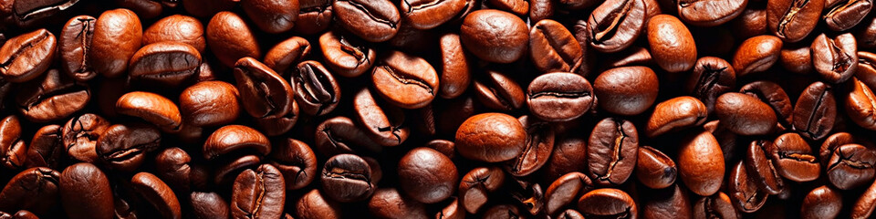 fresh coffee beans on the table. Selective focus.