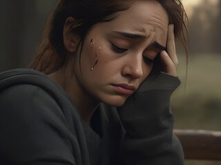 Fototapeta premium grief, sadness, tears