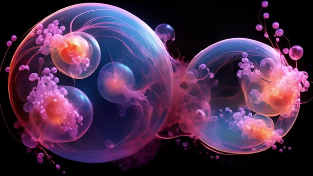 An intricate of cell migration and differentiation during the gastrulation stage of human embryo development, portrayed through detailed abstract forms.