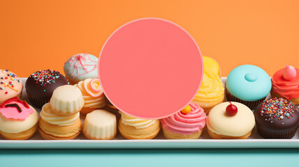 Flyer or banner design for bakery and cupcake, sale and promotion campaign.