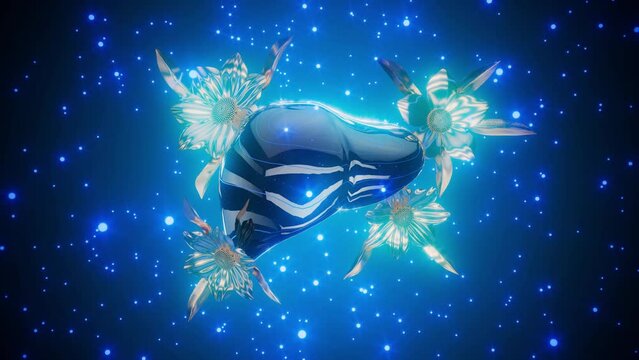 Abstract 4K animation of a liver